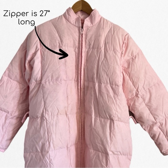 RARE VINTAGE L.L. Bean FREE PORT MAINE Feather Down Pink Pullover Pink jacket - Picture 4 of 6